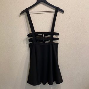 Black Cage skirt/ overalls